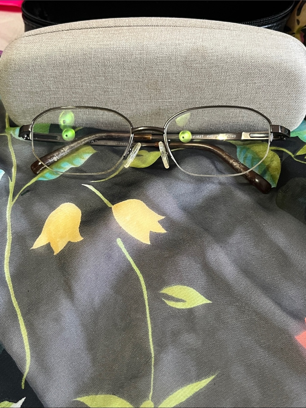 Bulgari Silver Metal Rectangular Glasses with Brown Temples